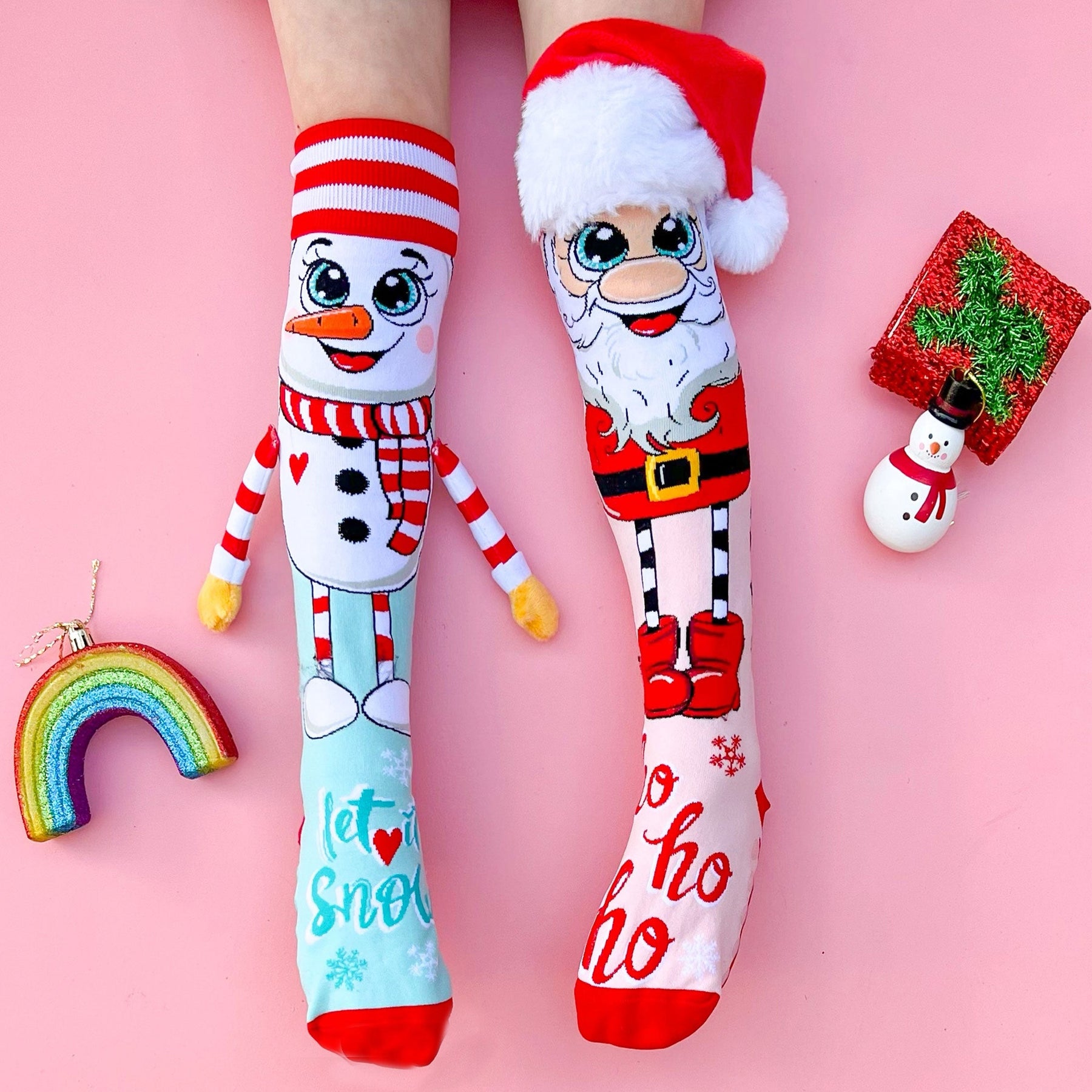 MEIAS PAPAI NOEL & BONECO DE NEVE