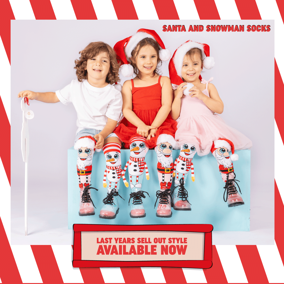 MEIAS PAPAI NOEL & BONECO DE NEVE