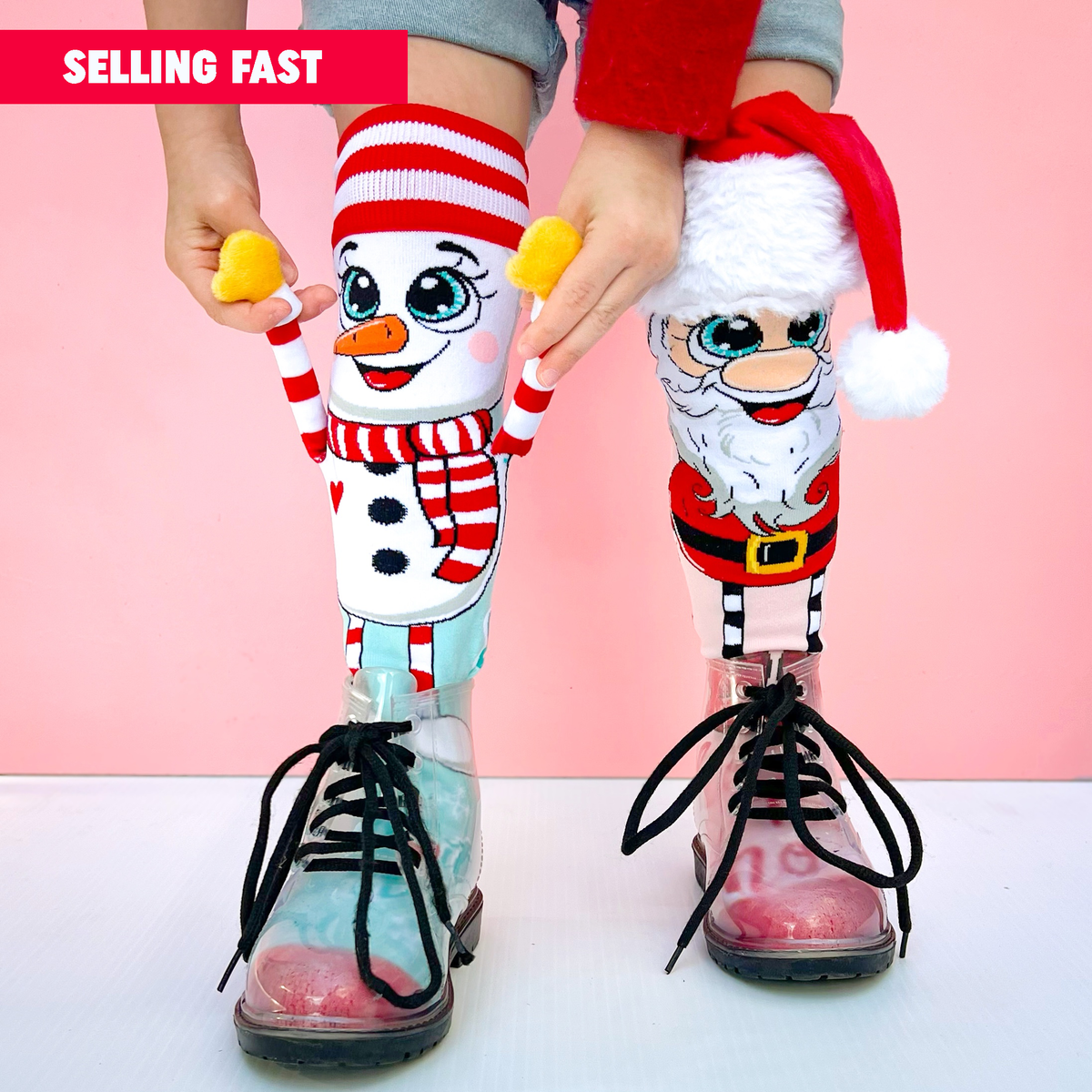 MEIAS PAPAI NOEL & BONECO DE NEVE